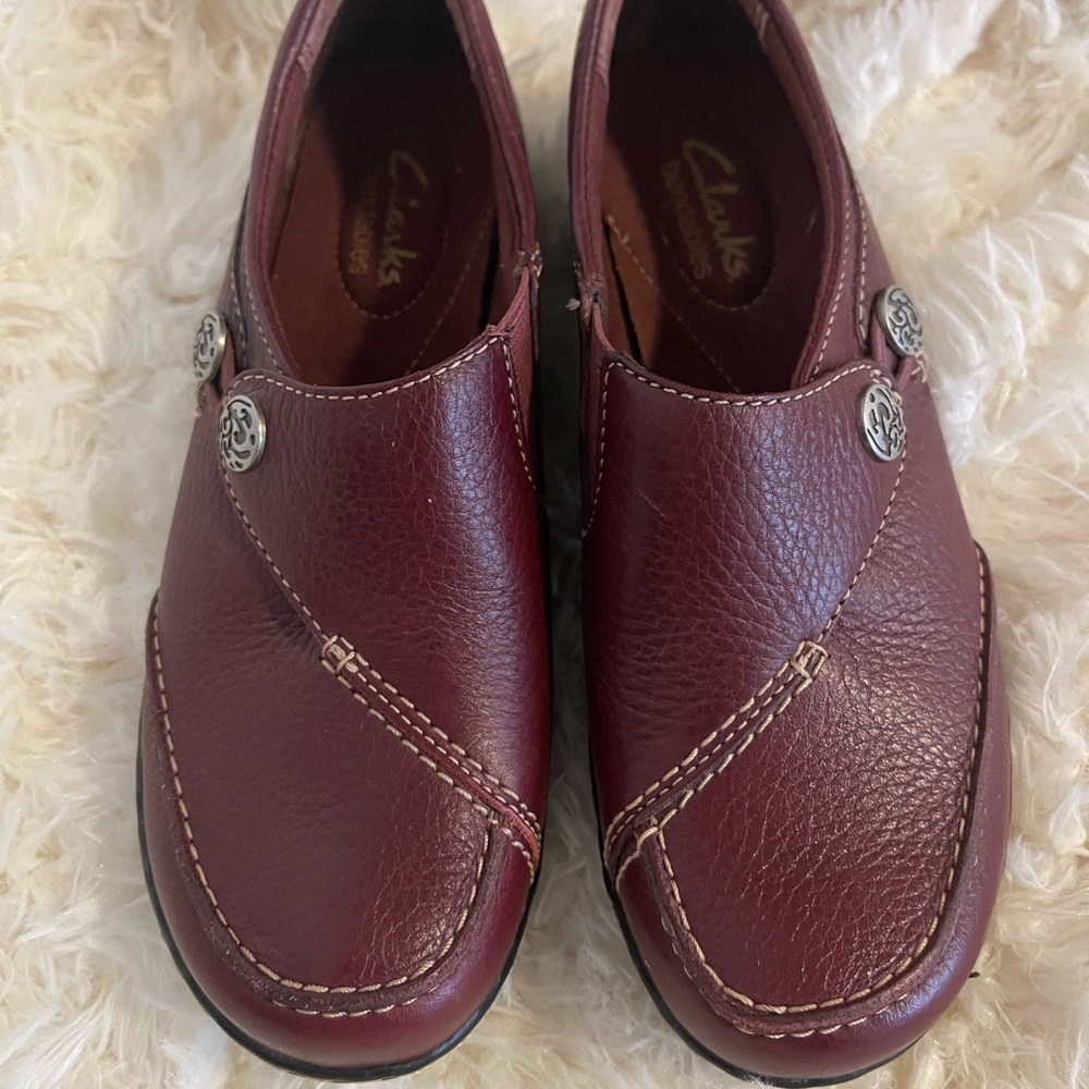 Clarks Collection Special Edition Slip-Ons - Ashland Lane color BURGUNDY